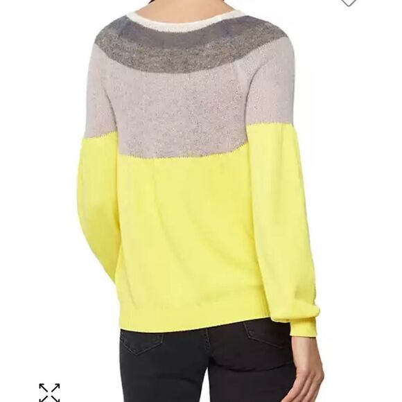 Reiss tulum color block sweater alpaca semi sheer delicate boat neck capsule xs - Picture 2 of 12